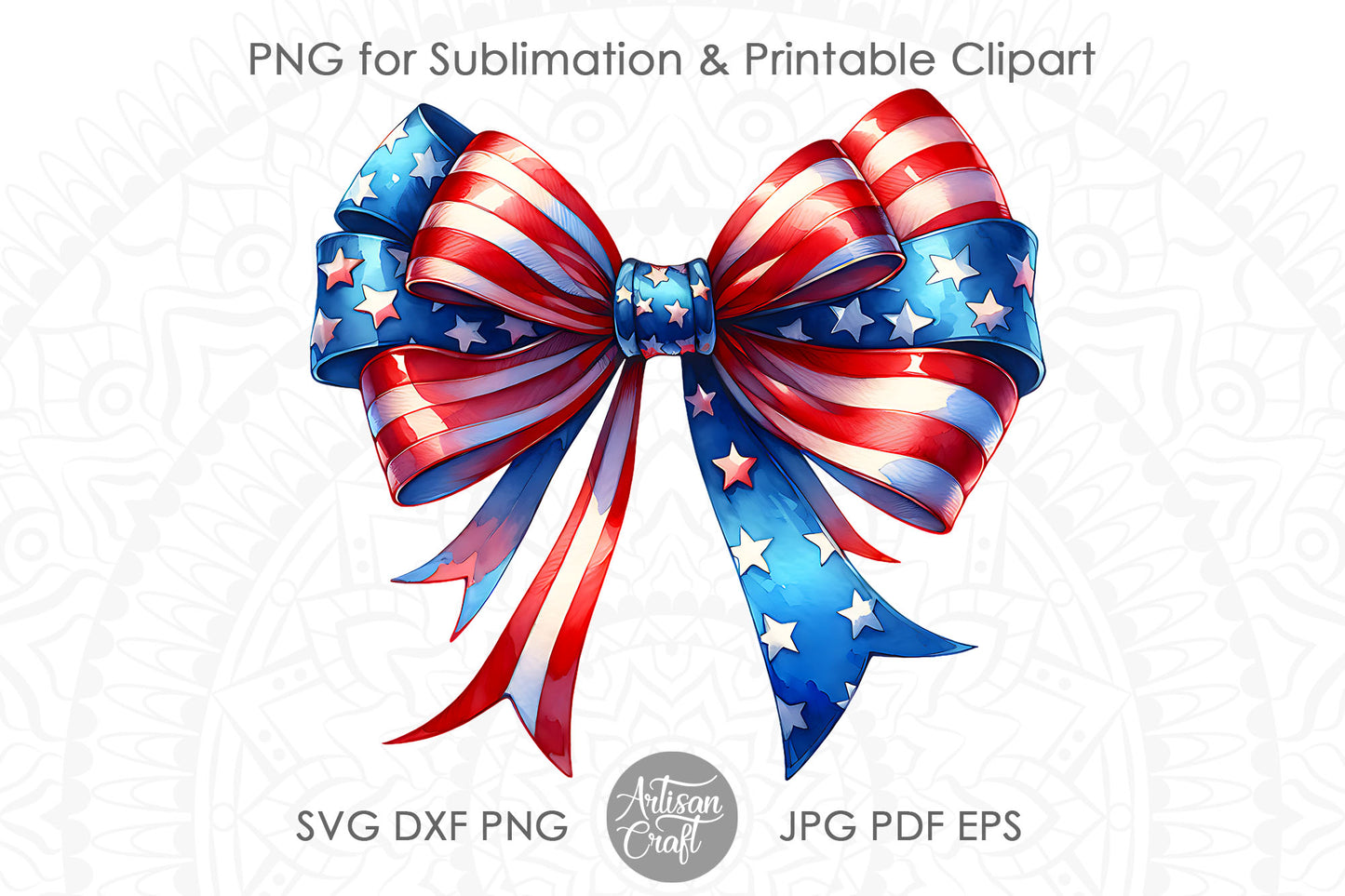 Patriotic Coquette Bows PNG Bundle