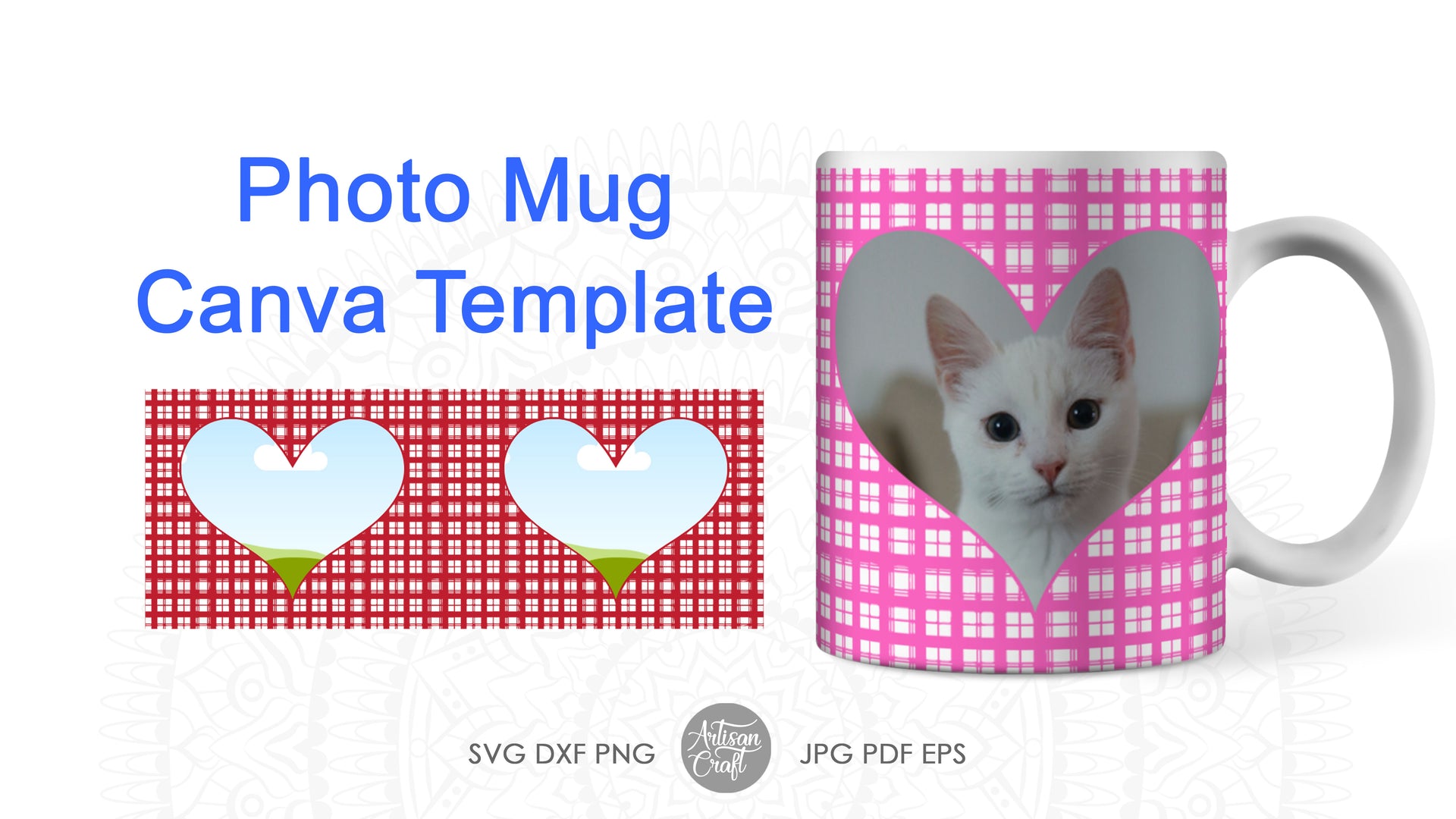 Load video: How to use Canva templates for sublimating photo mugs