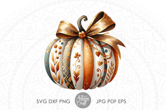 Pumpkin with Coquette Bow | Fall Designs