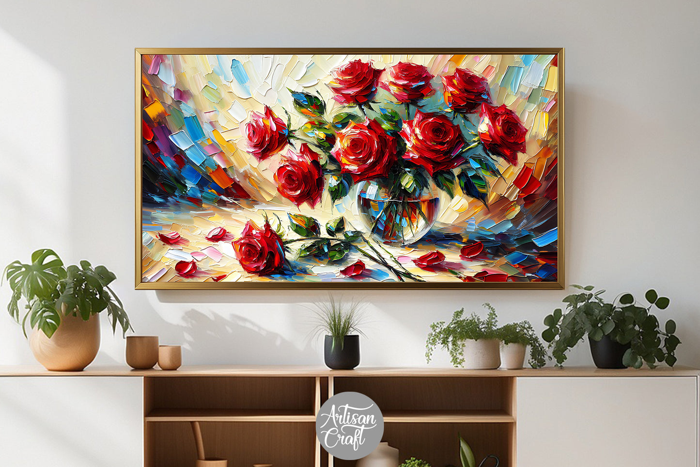 Rose Frame Tv Art, tv wallpaper, Valentines Day Frame TV art