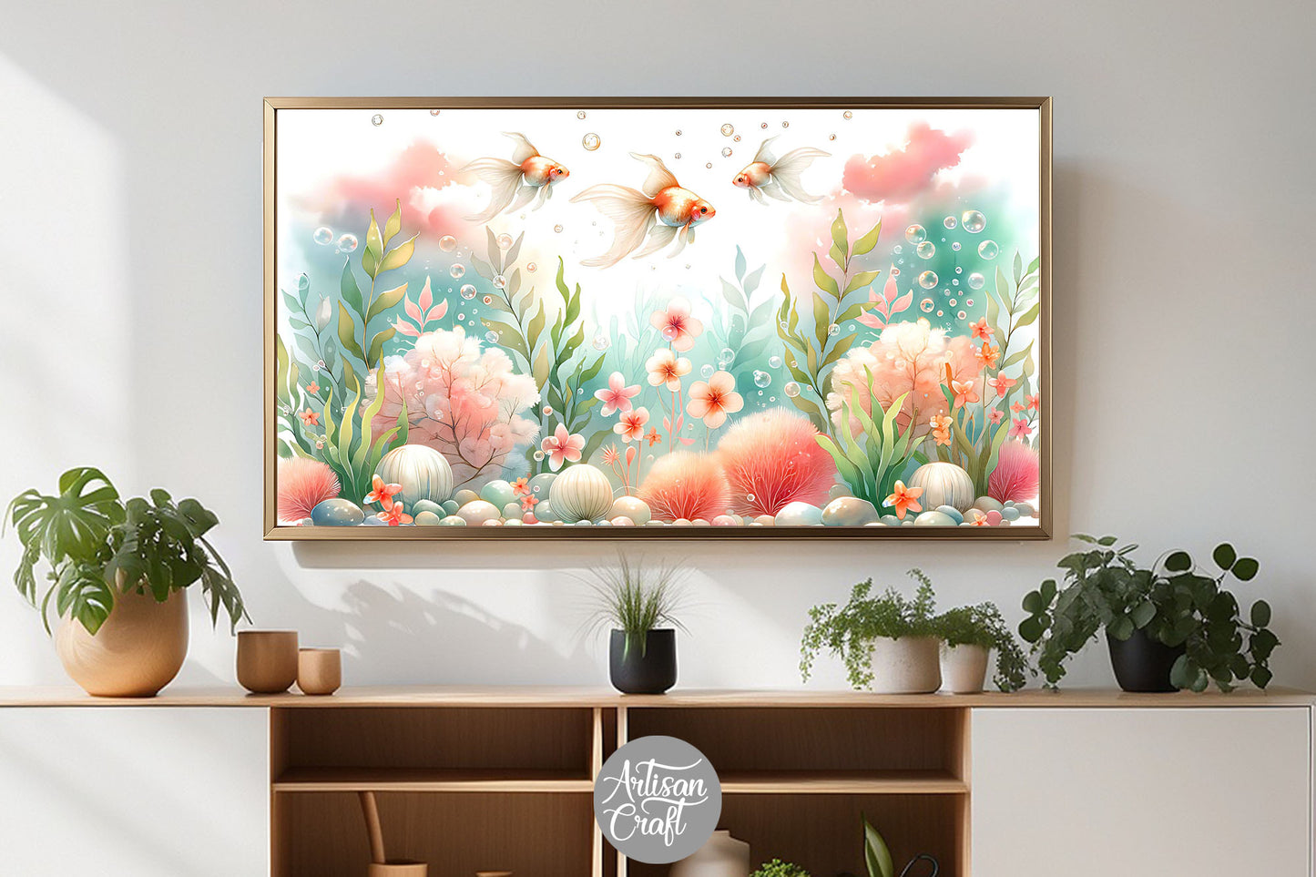 Goldfish aquarium Frame TV art