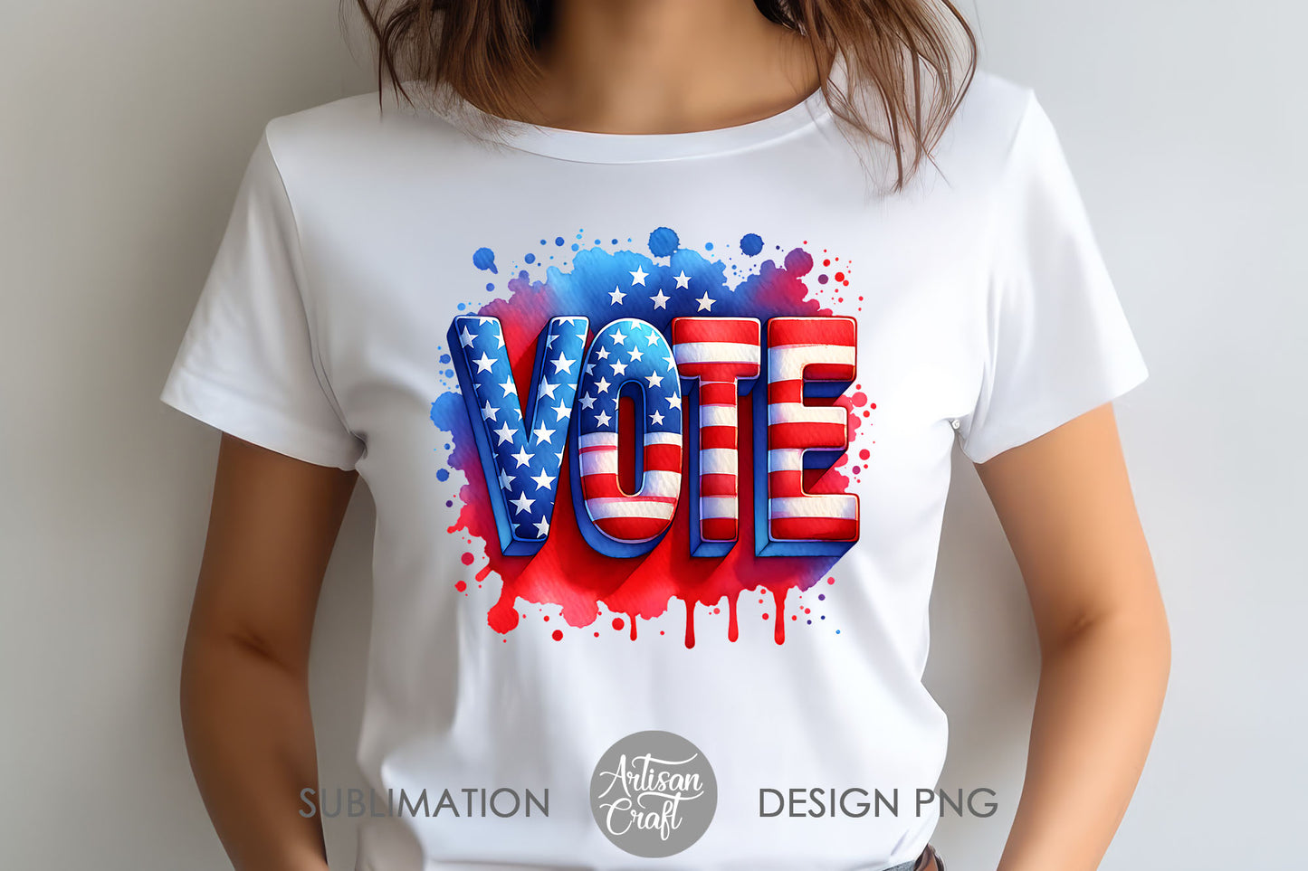 Vote PNG, USA election, patriotic design