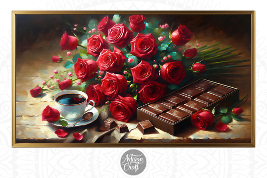 Valentine's Day coffee Frame Tv Art