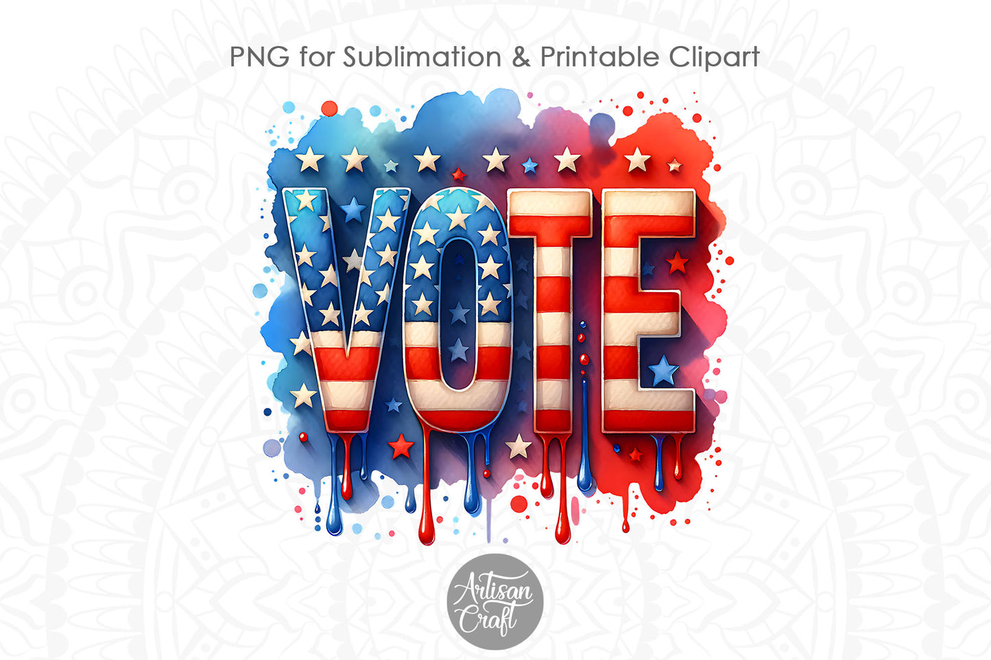 Vote sublimation PNG, USA election