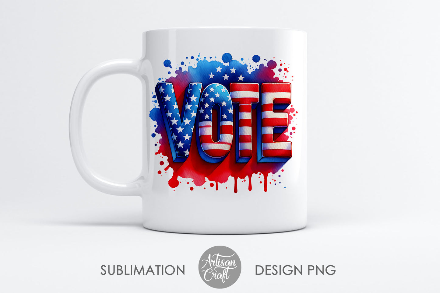 Vote PNG, USA election, patriotic design