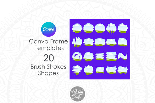 Canva brush stroke frame templates
