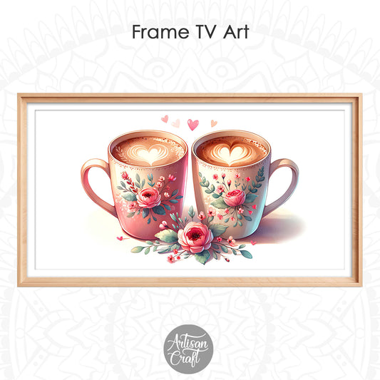 Valentines Day coffee Frame TV art