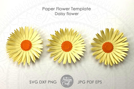 Daisy paper flower pattern SVG