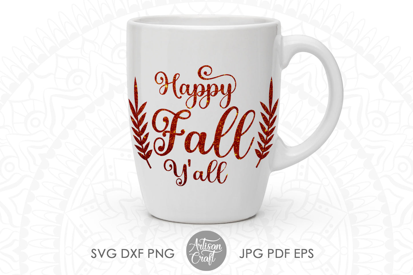 Happy fall Y'all SVG cut file for laser and die cutting