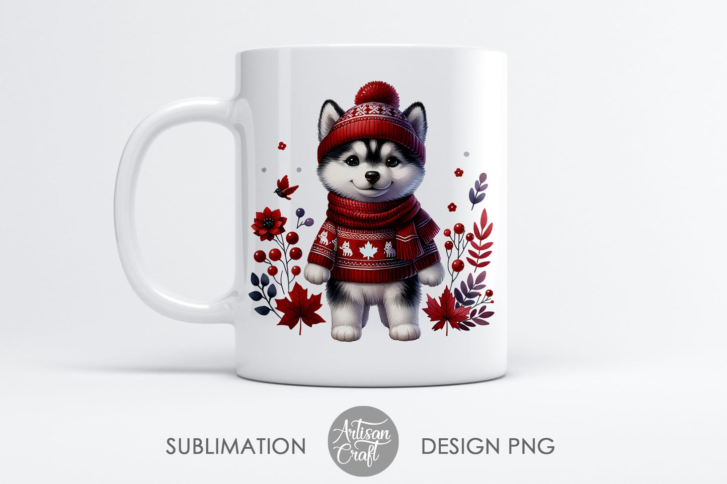 Cute Winter Animals | Maple Leaf | Canada Christmas