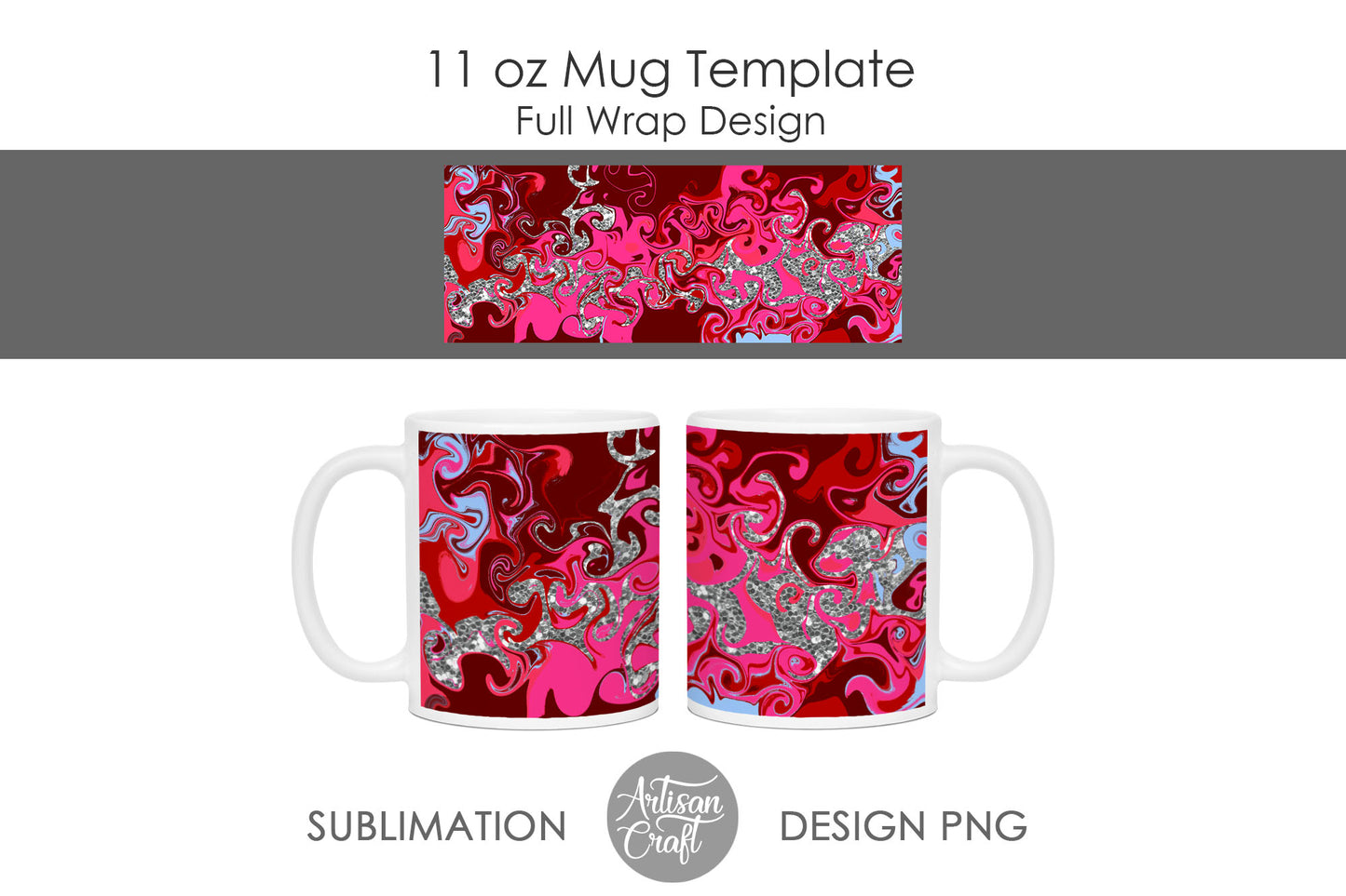 11 oz Mug sublimation template