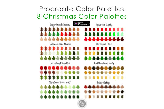 Procreate color palette for Christmas