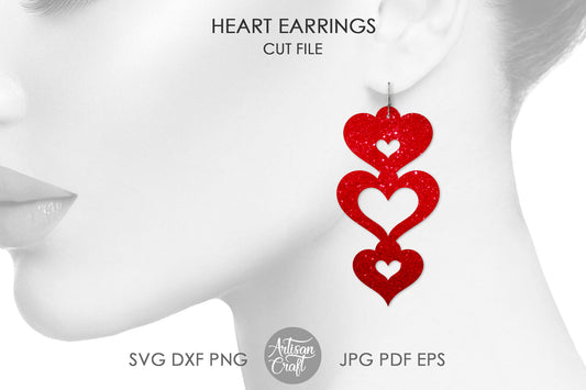 Heart earrings SVG