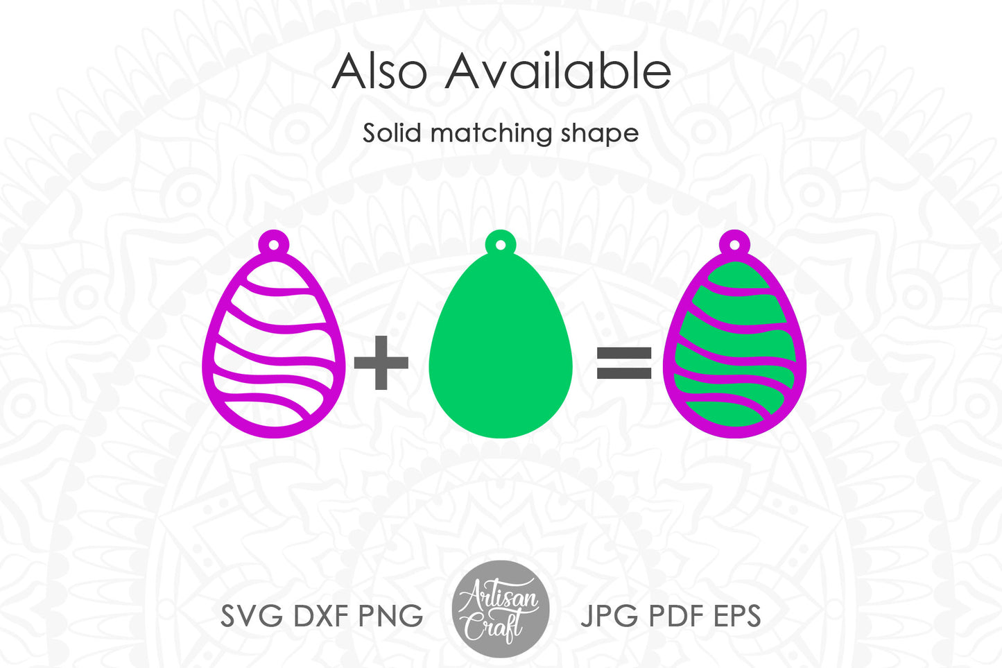 Easter earrings SVG show Easter eggs