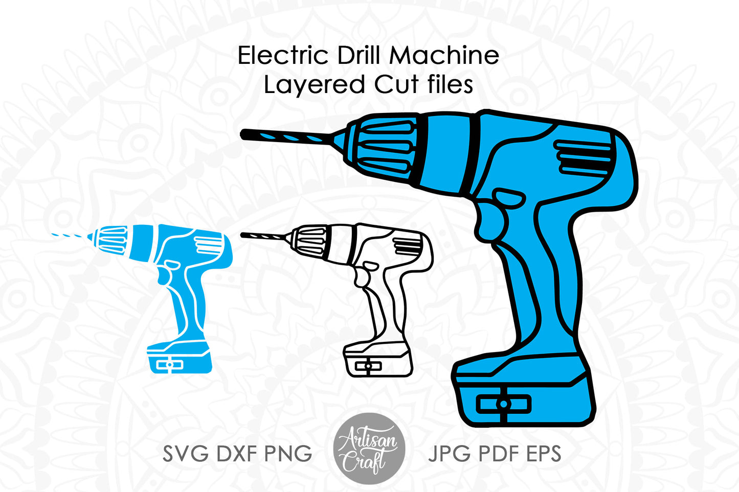 Hand Drill SVG file, layer SVG