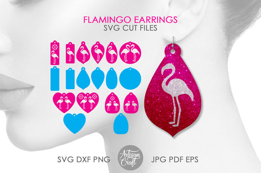 Flamingo earrings SVG