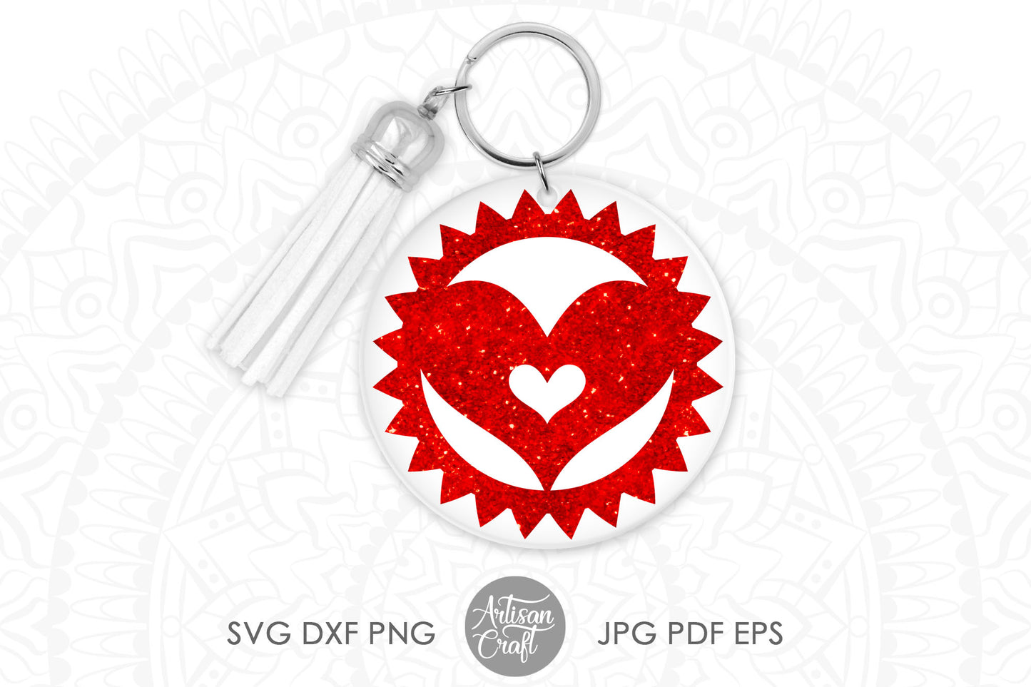 Heart keychain SVG PNG