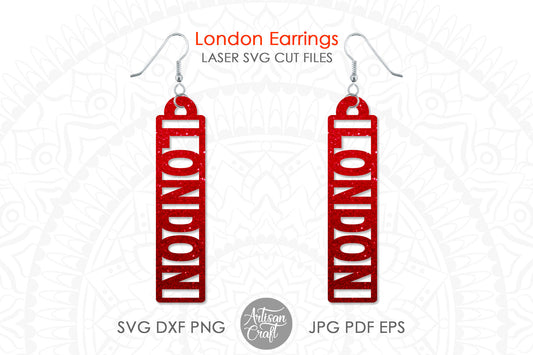 London Earrings SVG for laser