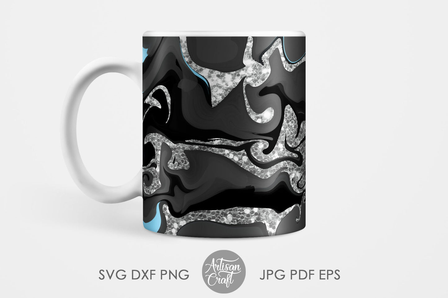 11 oz mug sublimation PNG with marble effect