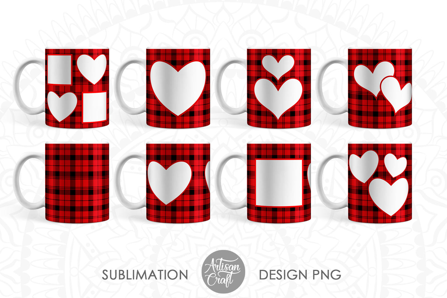 Photo mug designs with plaid for 11oz