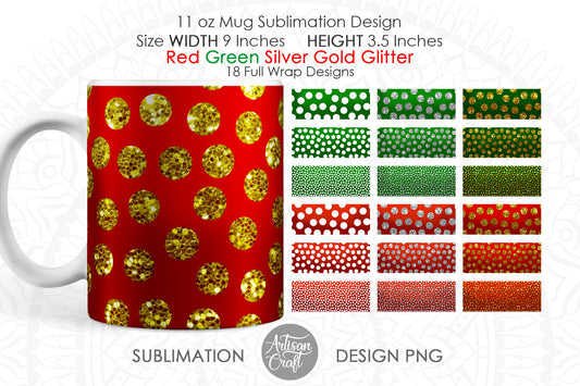 Sublimation mug designs, polka dot mugs