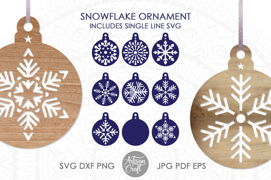 Snowflake ornament SVG