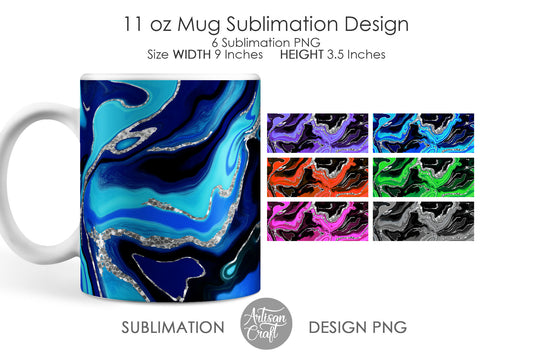 Sublimation 11oz mug design templates