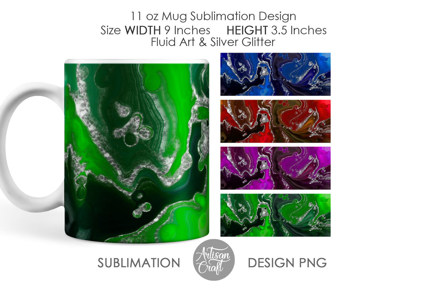 Sublimation mug design templates for 11 oz