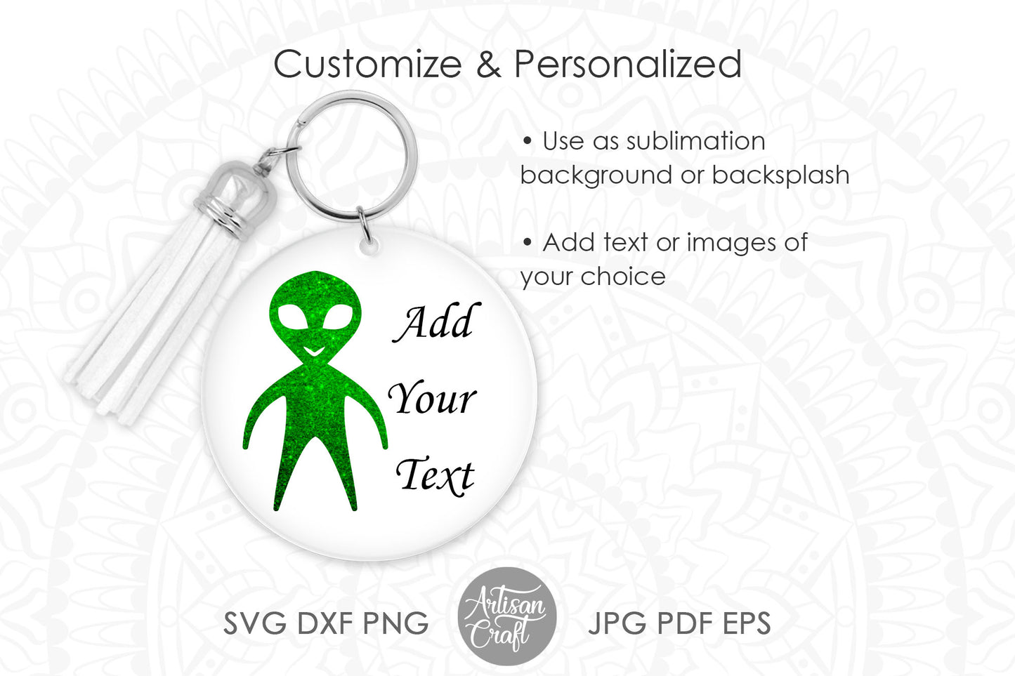 Alien keychain SVG