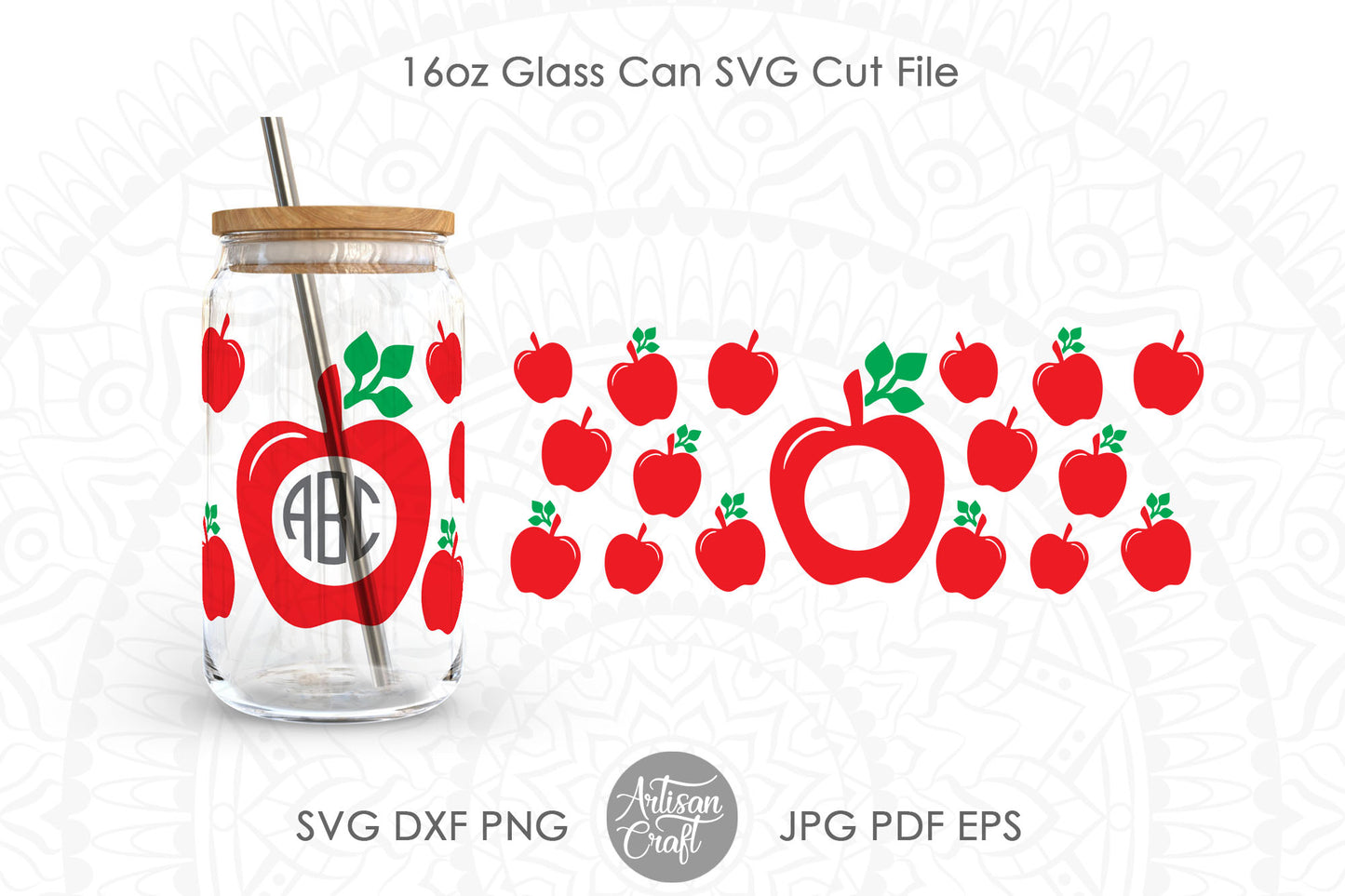 Teacher can glass SVG, 16oz Can Glass