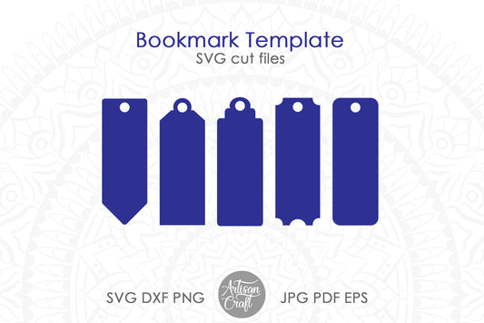 Bookmark template SVG bundle