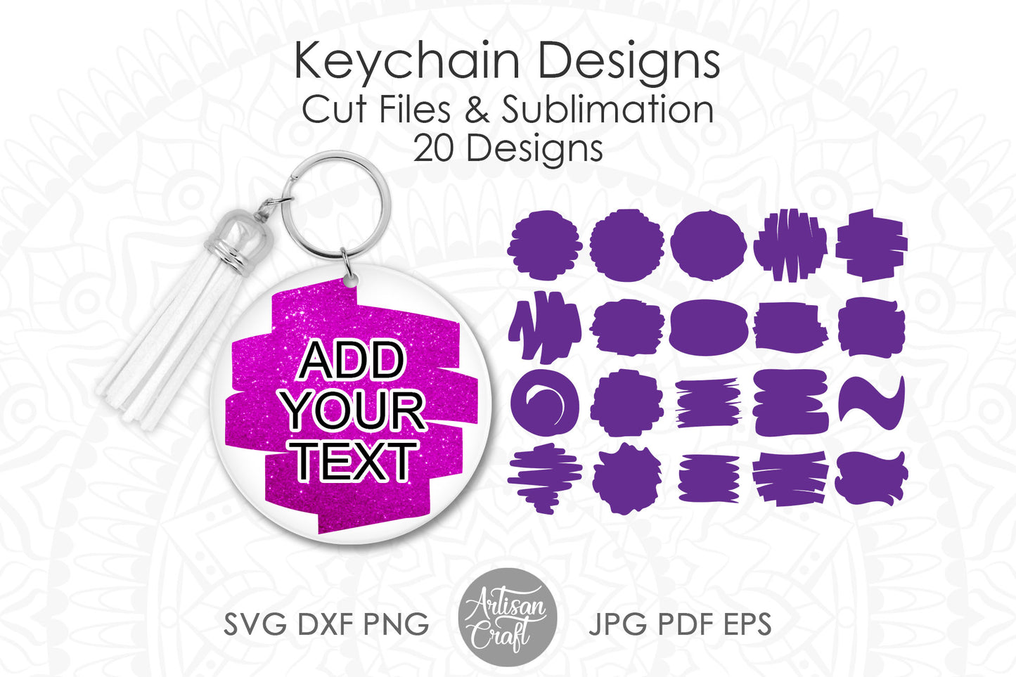 Brush stroke SVG for keychain