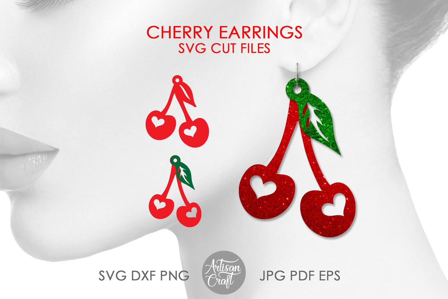 Cherry earrings SVG cut file