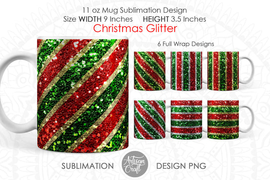 Christmas mug sublimation PNG, glitter mug