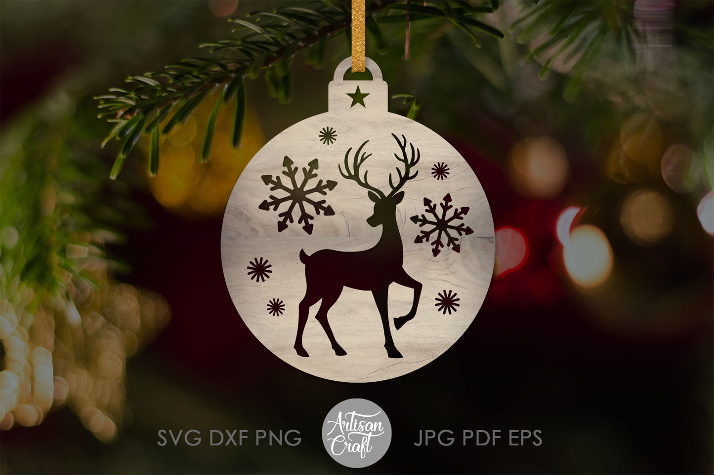 Reindeer ornament SVG