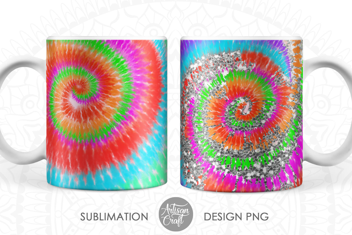 Tie dye mug sublimation designs for 11 oz Mug