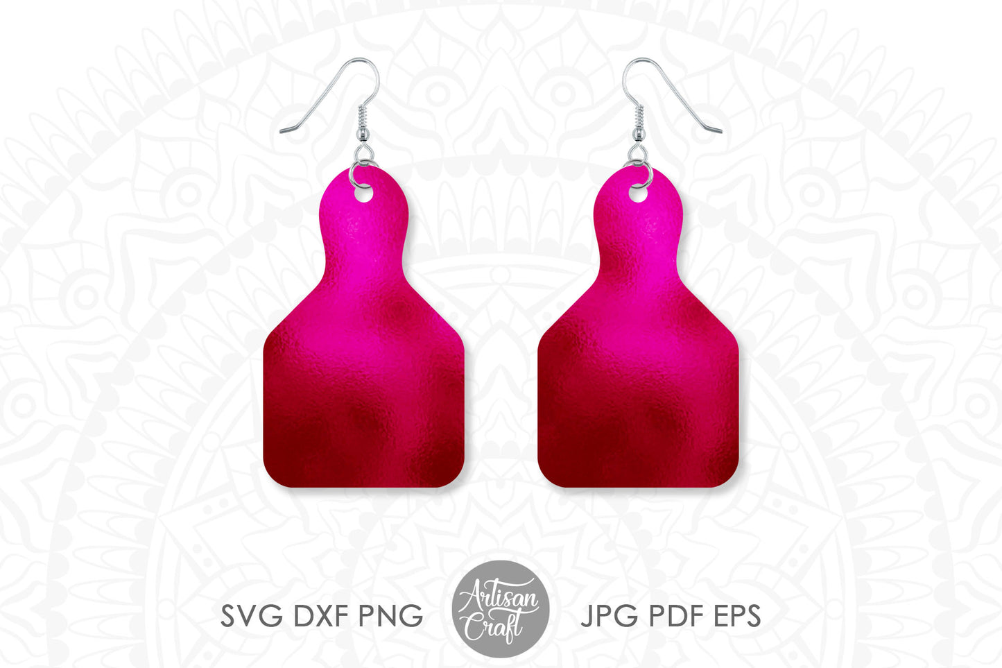 Cow tag earrings SVG