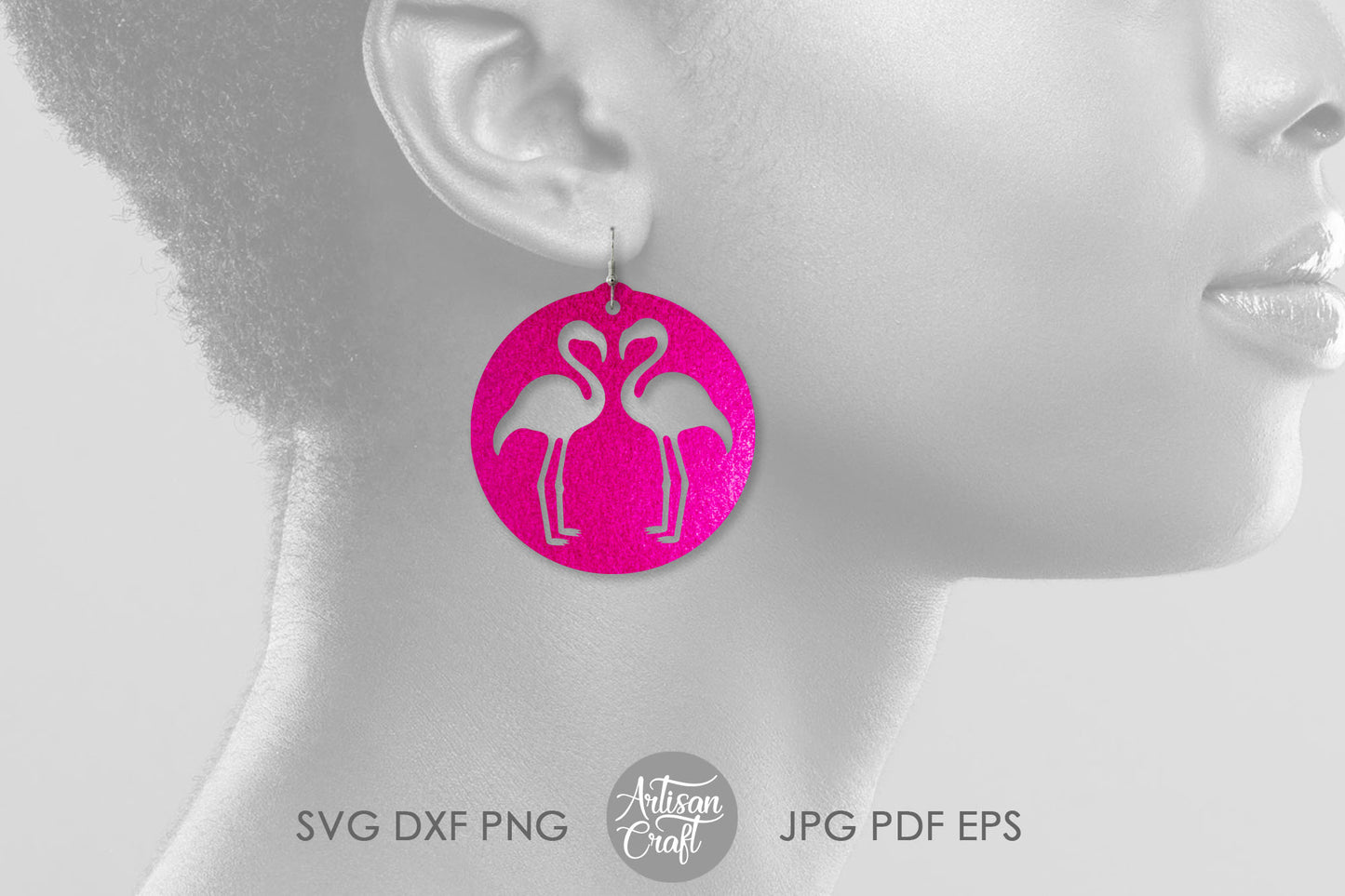 Flamingo earrings SVG