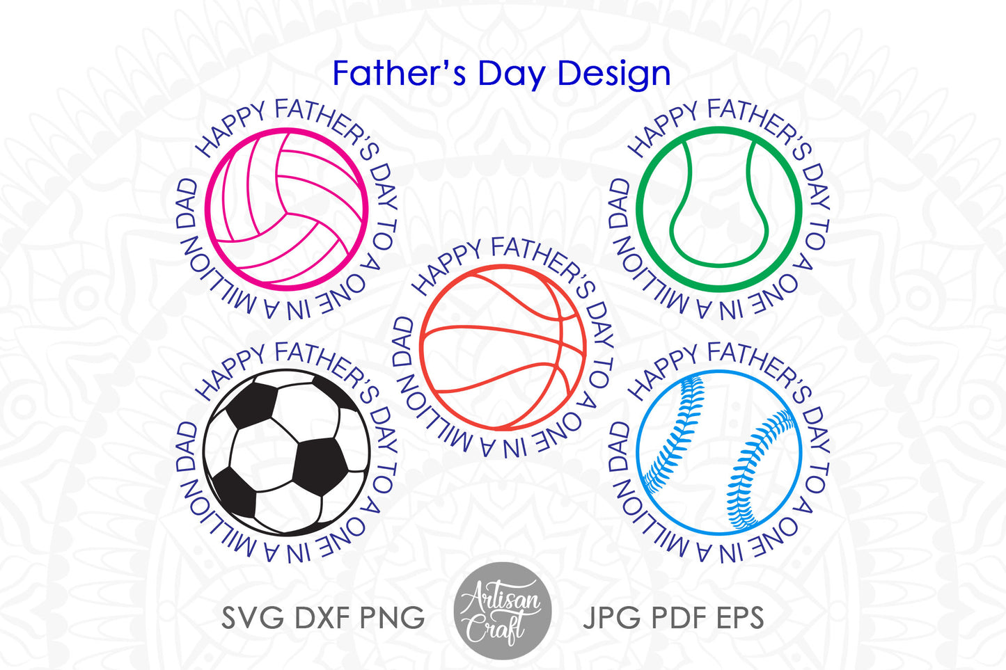 Father's Day SVG, Happy father’s day to a one in a million Dad