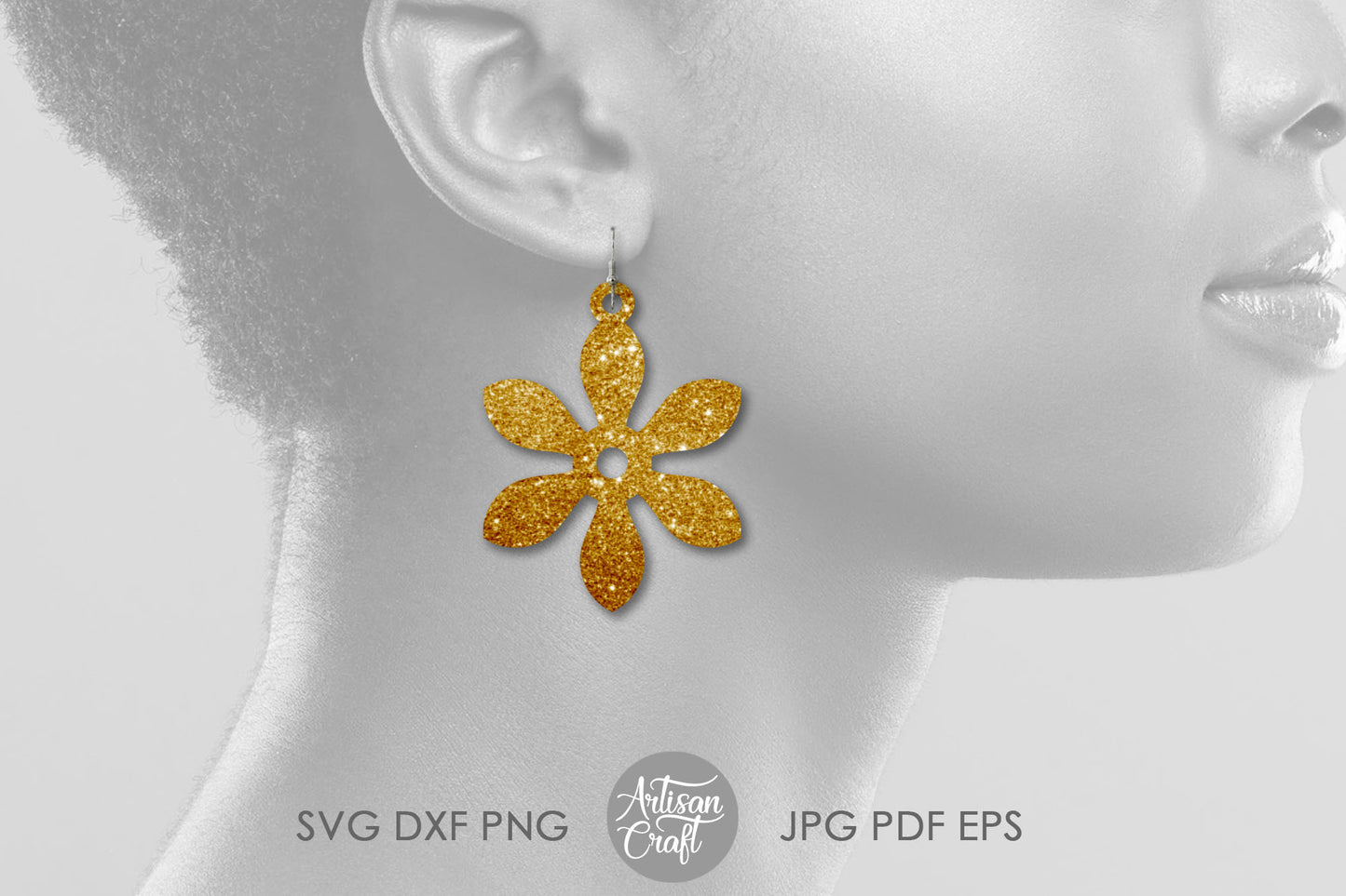 Floral earrings SVG files