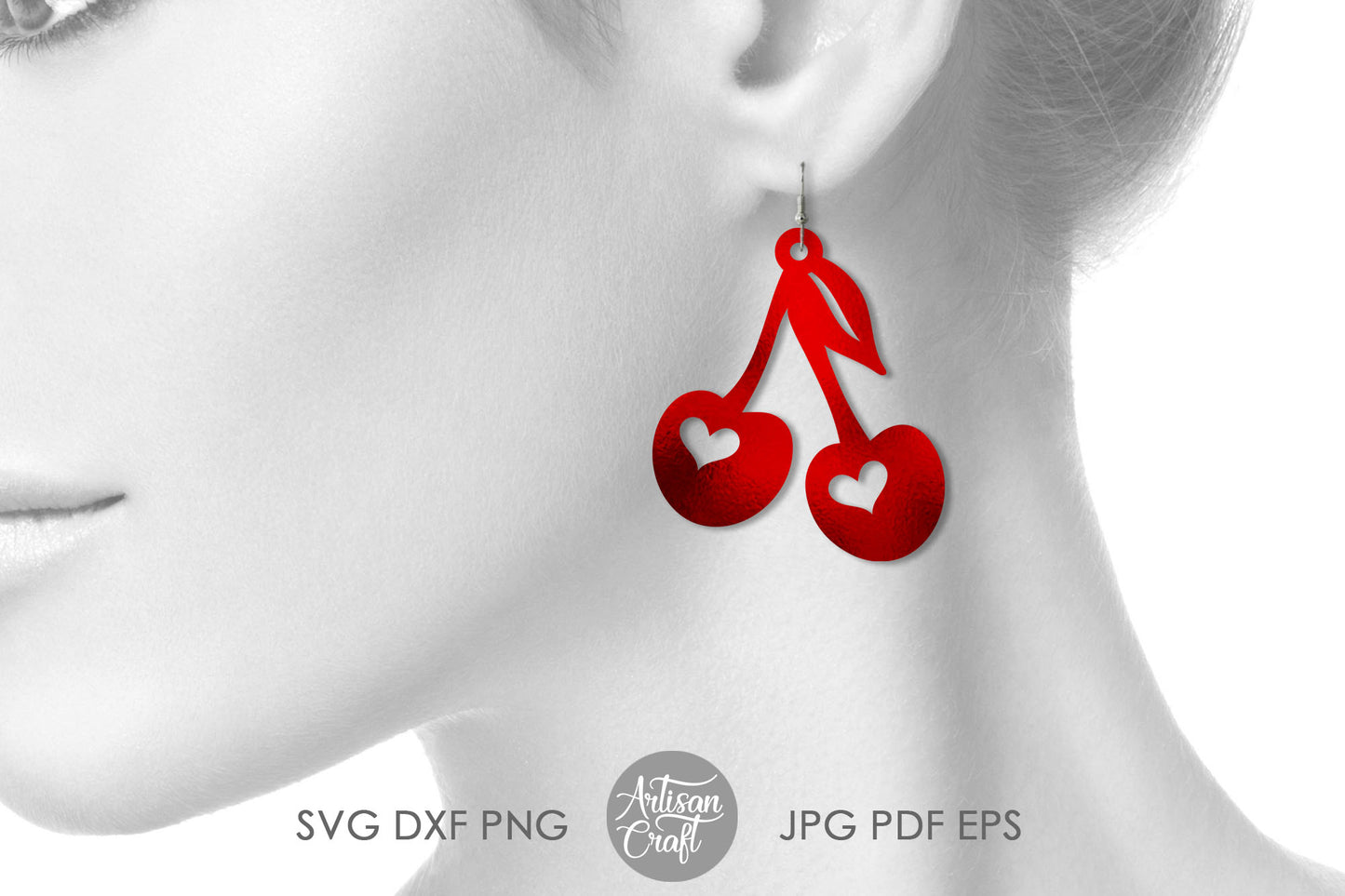 Cherry earrings SVG cut file