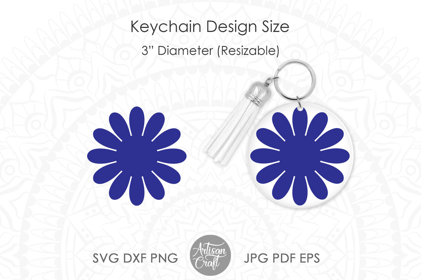 Floral Keychain SVG