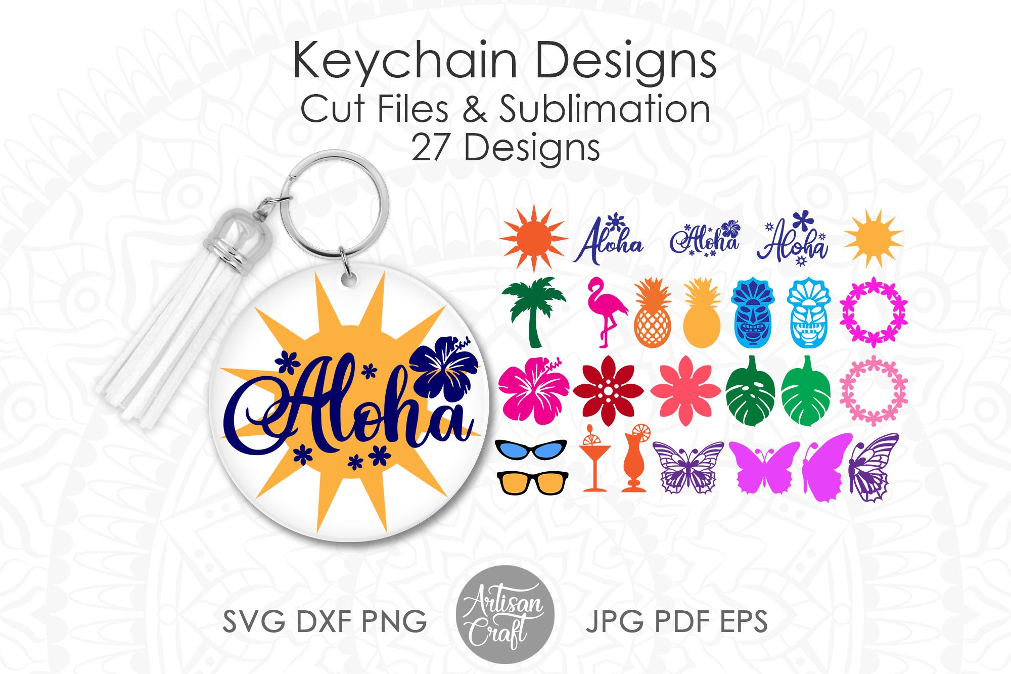 Aloha keychain SVG bundle – Artisan Craft SVG