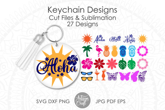 Aloha keychain SVG bundle