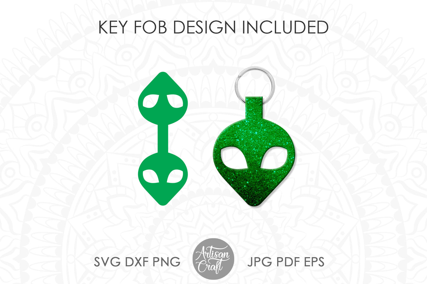 Alien keychain SVG