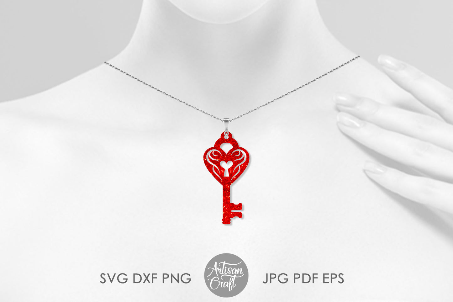 Heart lock and key Earrings SVG