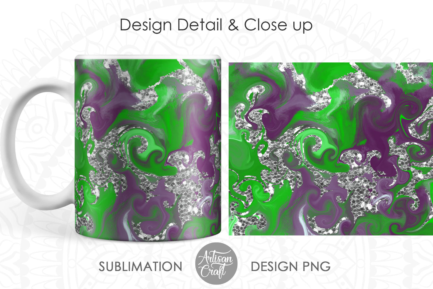 11oz mug Sublimation designs with fluid art