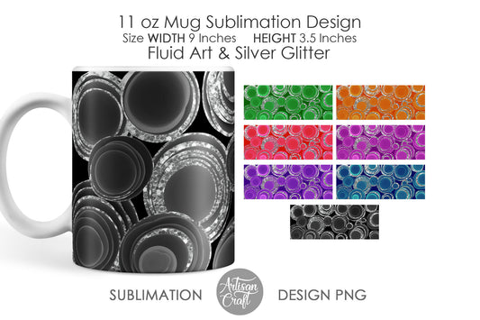 Alcohol ink art 11 oz mug sublimation PNG
