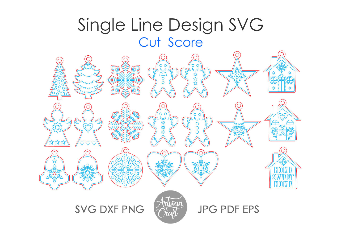 Coloring ornament single line SVG bundle