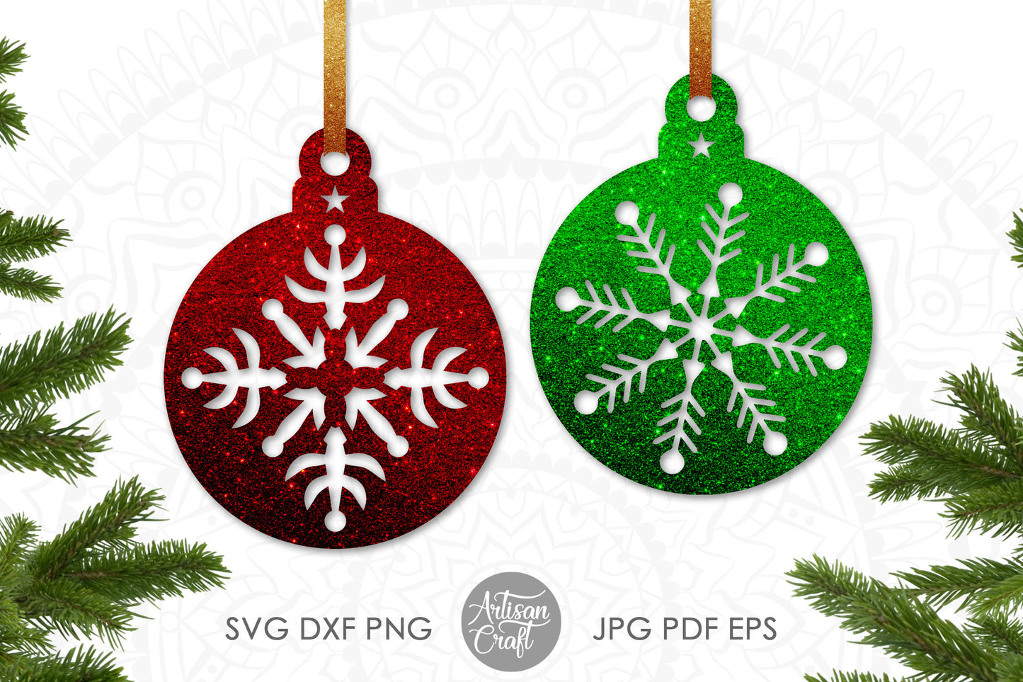 Snowflake ornament SVG